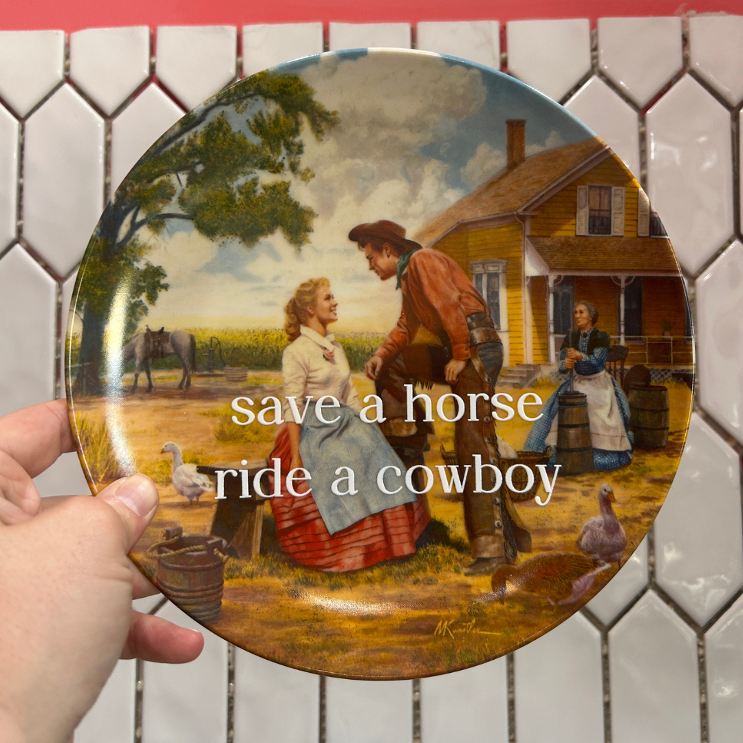 Decorative Plate - Ride A Cowboy