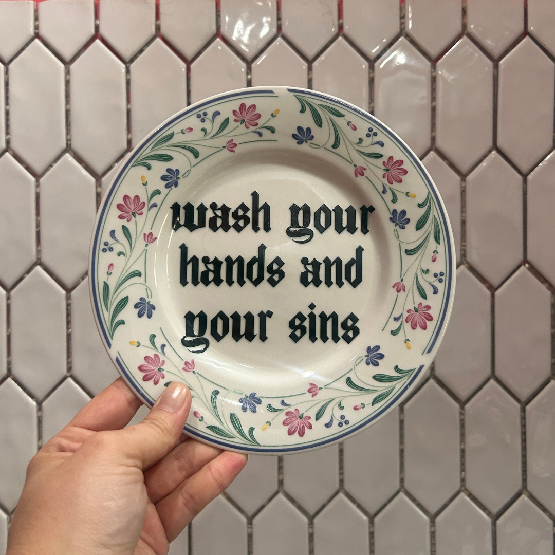 Small Plate - Wash Your Hands and Your Sins