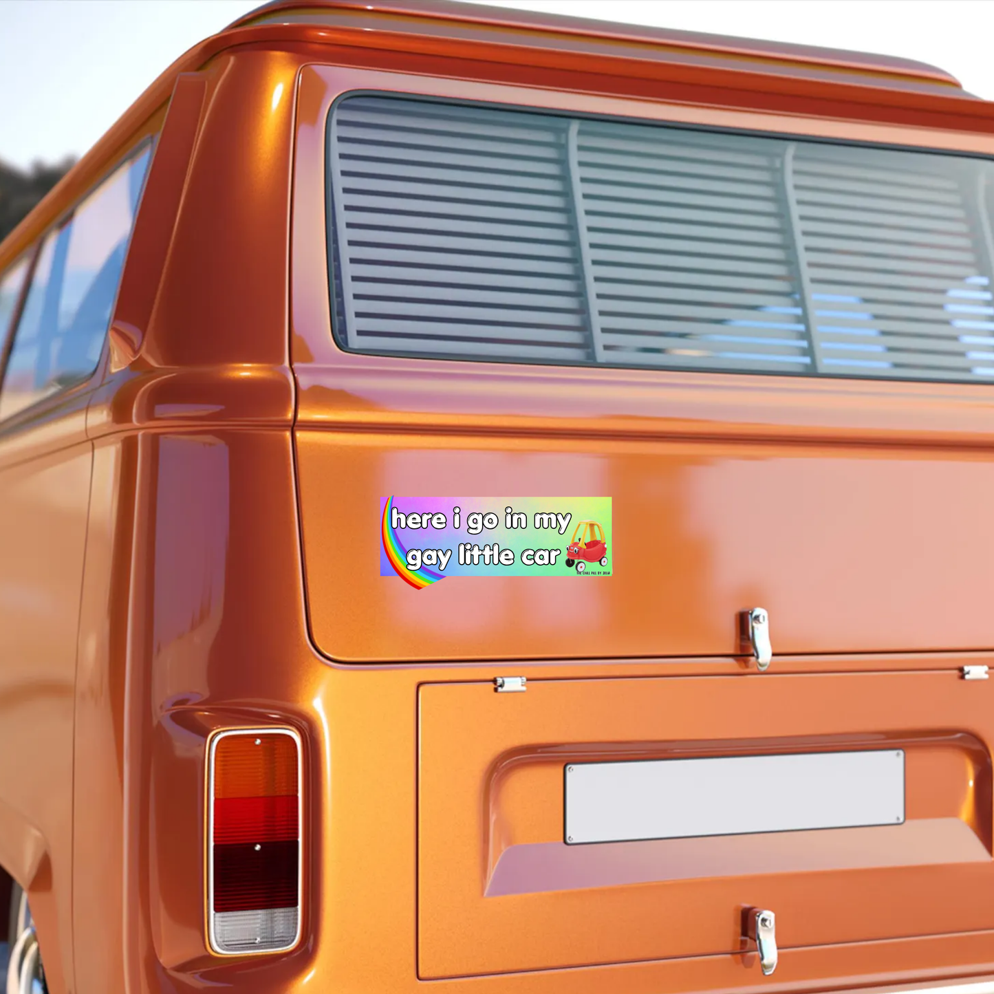 Gay Little Car Magnetic Bumper Sticker