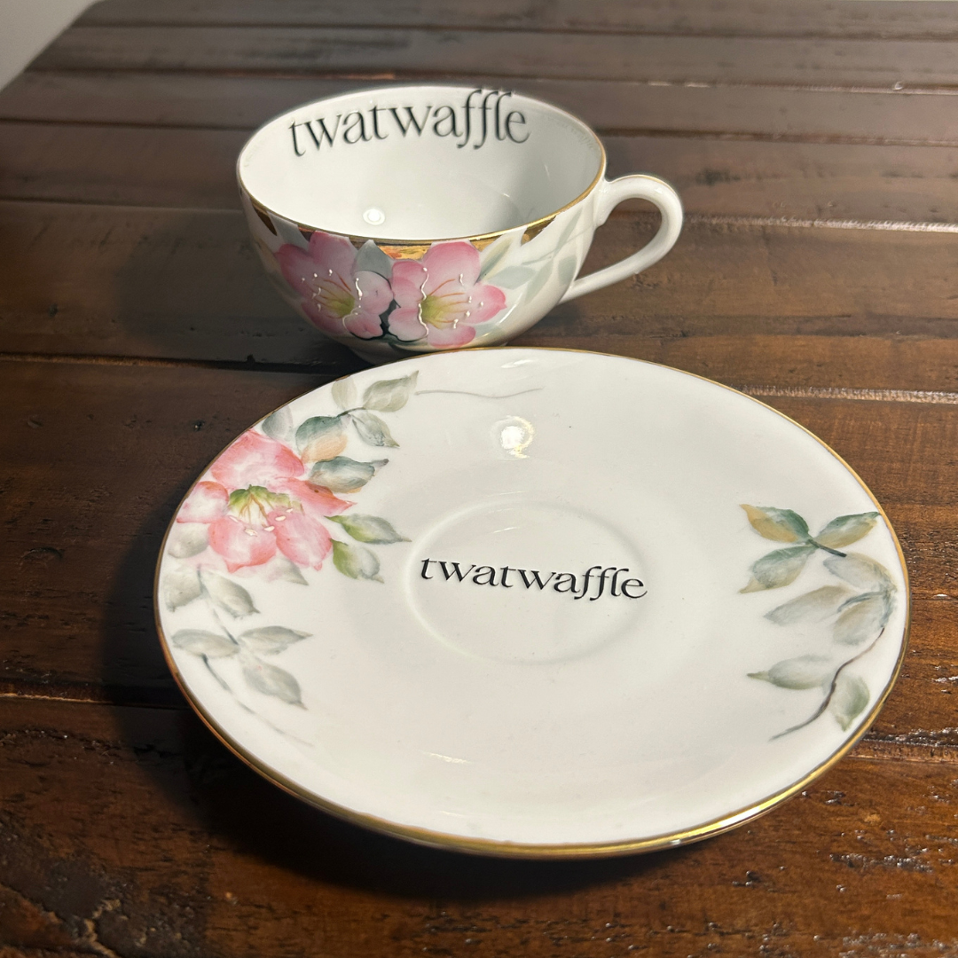 Tea Cup & Saucer - Tw*twaffle