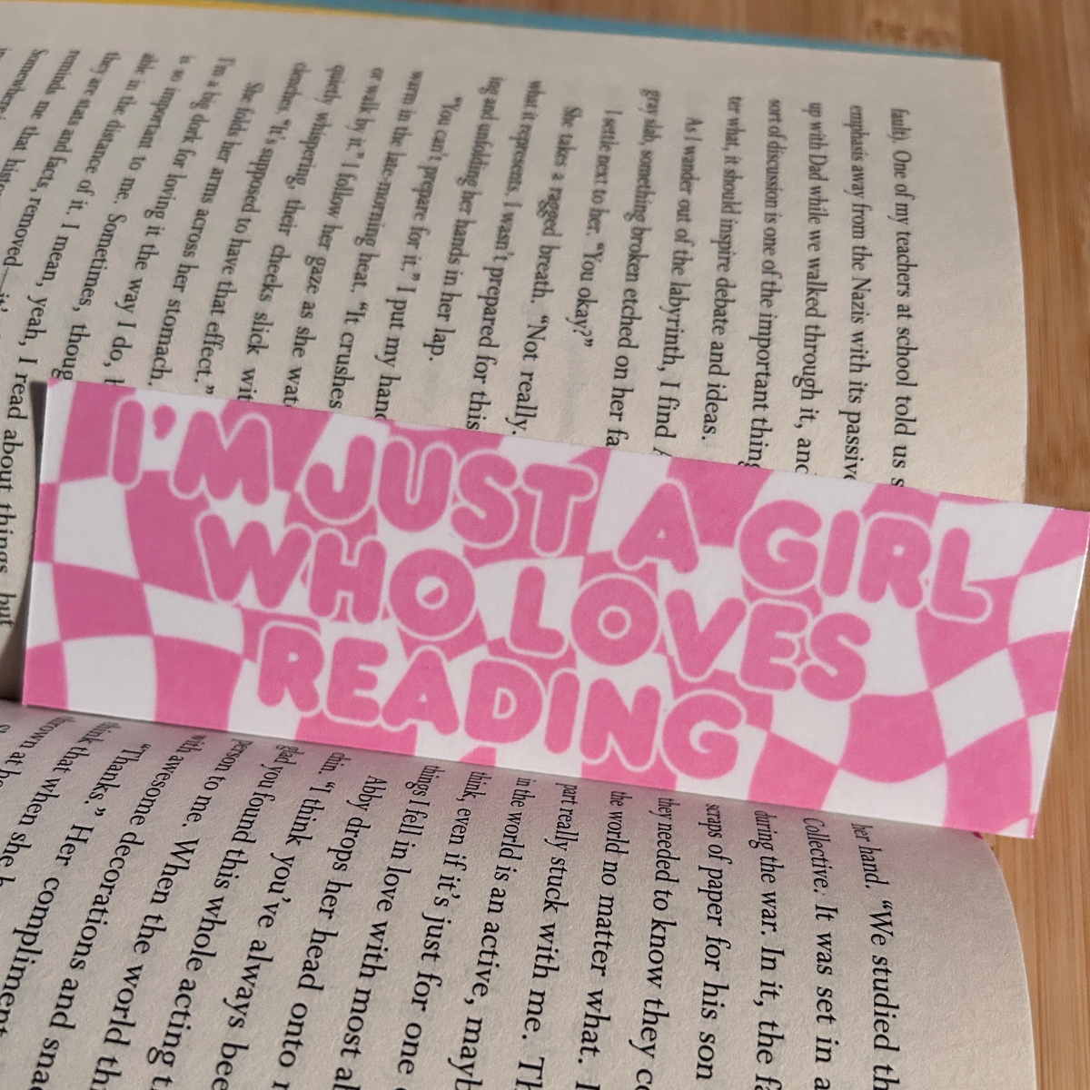 Girl Who Loves Reading Bookmark