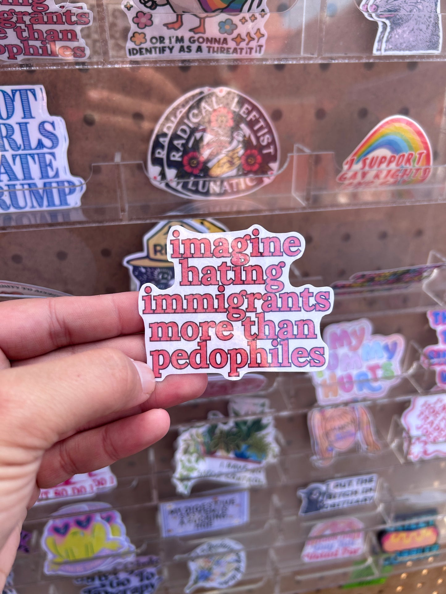 Immigrants > Pedos Waterproof Sticker