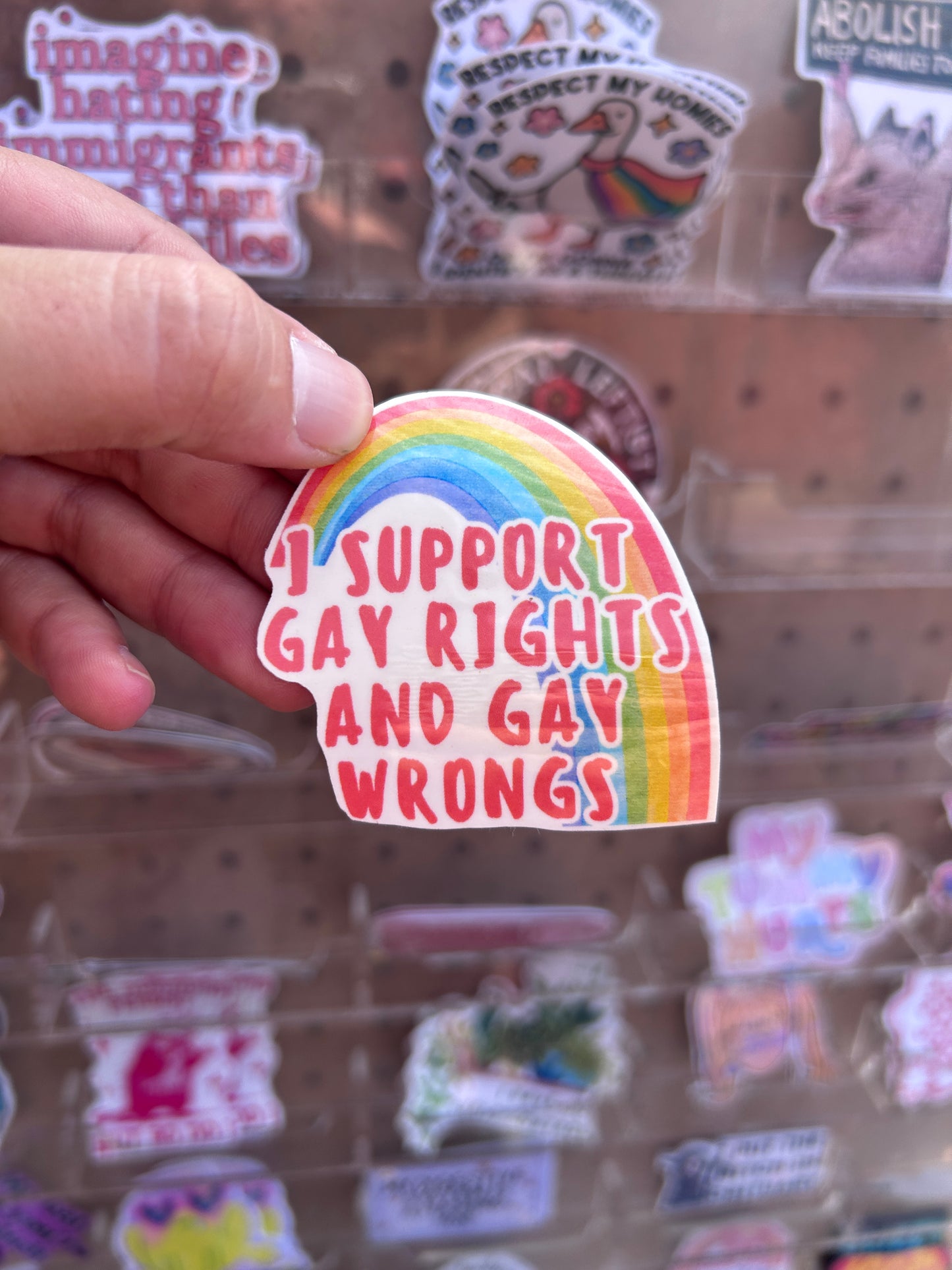 Gay Rights and Wrongs Waterproof Sticker