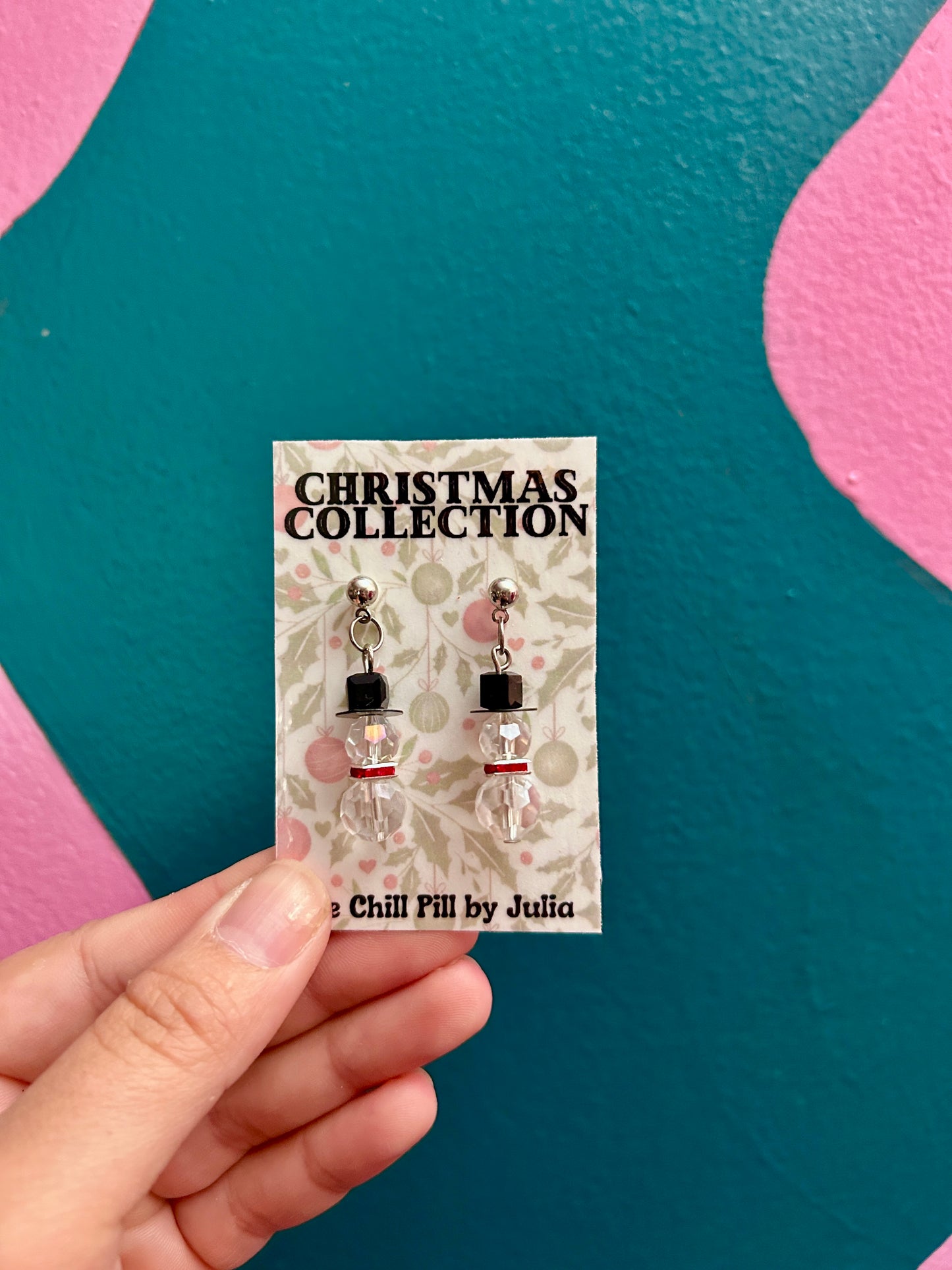 Beaded Snowman Dangle