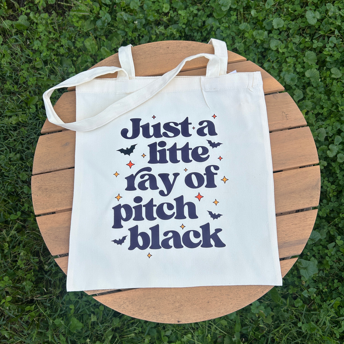 Just a Little Ray of Pitch Black Tote Bag