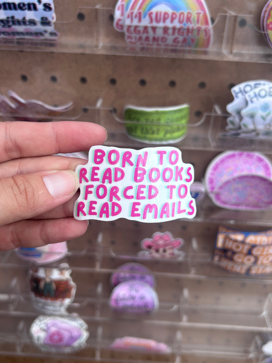 Born To Read Books Waterproof Sticker