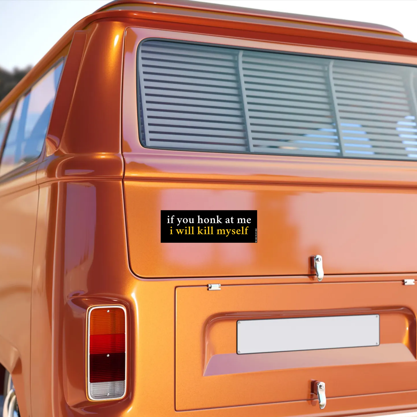 I Will Kill Myself Magnetic Bumper Sticker