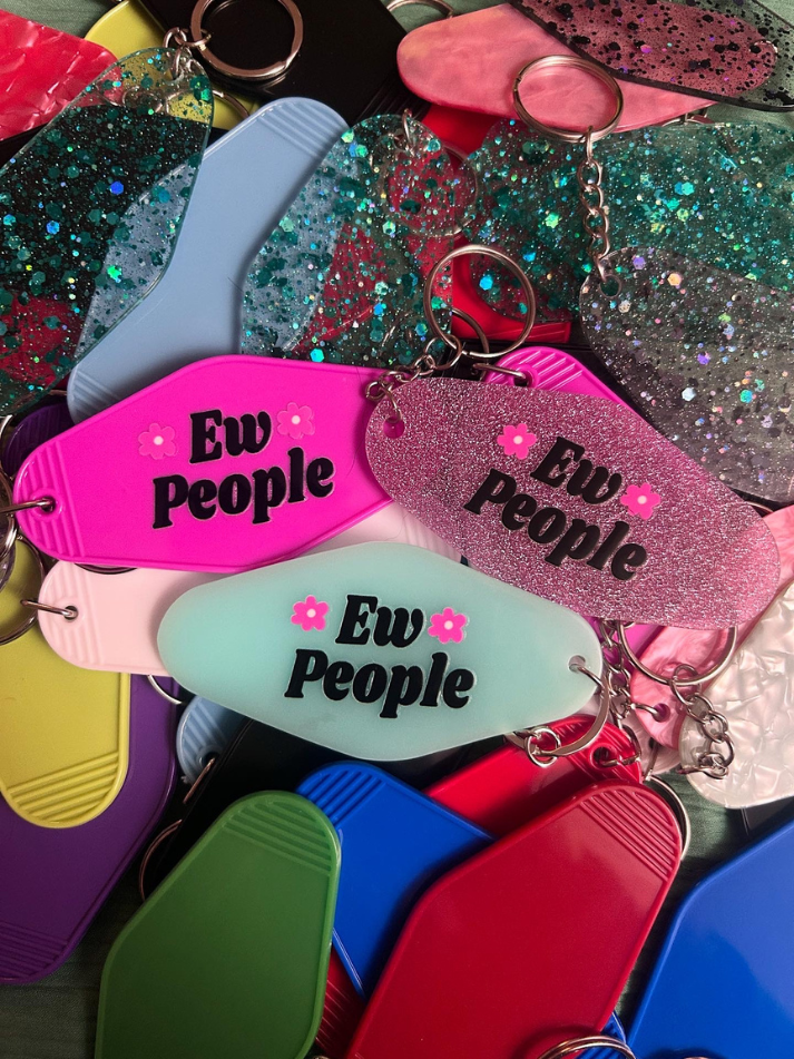 Ew People Motel Keychain