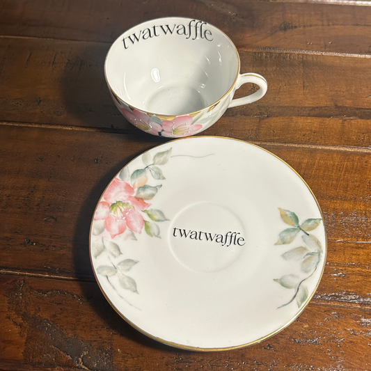 Tea Cup & Saucer - Tw*twaffle