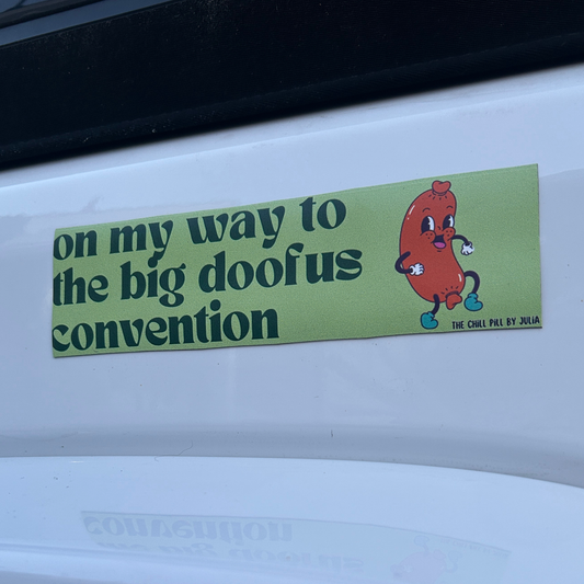 Doofus Convention Magnetic Bumper Sticker