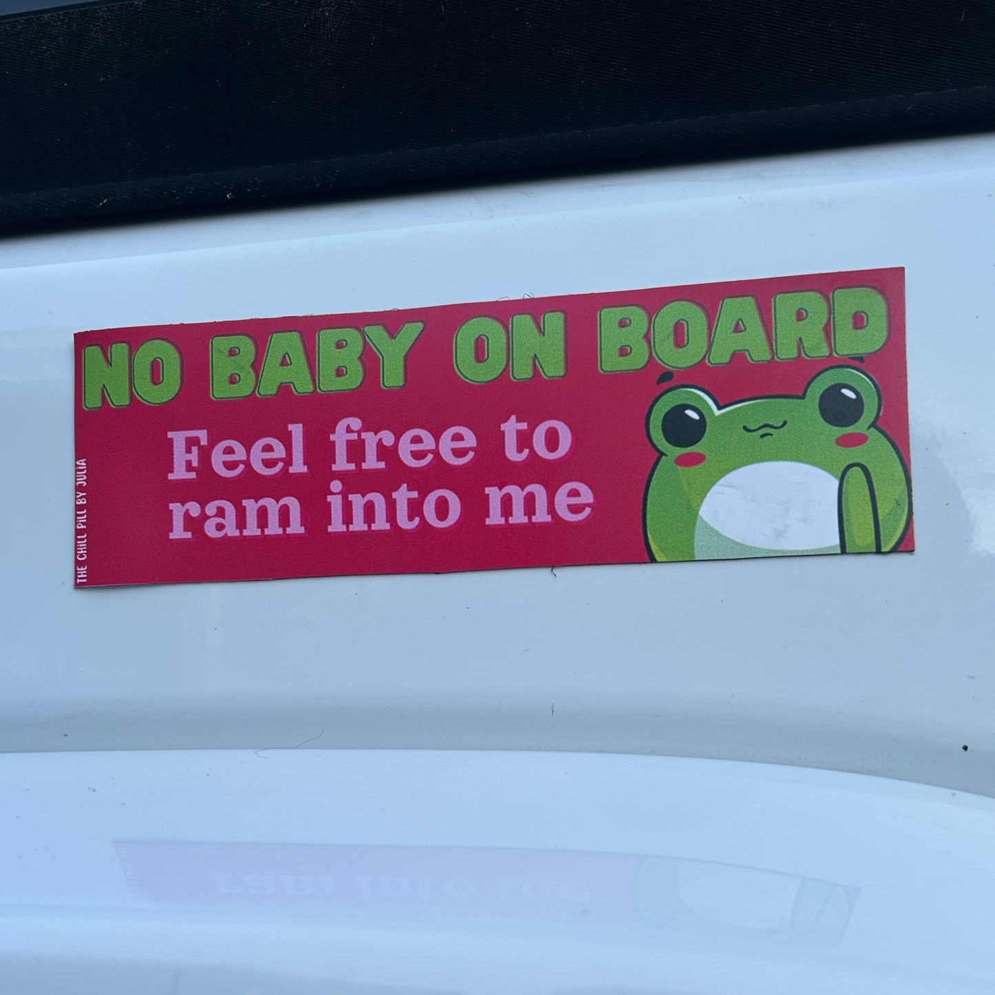 No Baby On Board Magnetic Bumper Sticker
