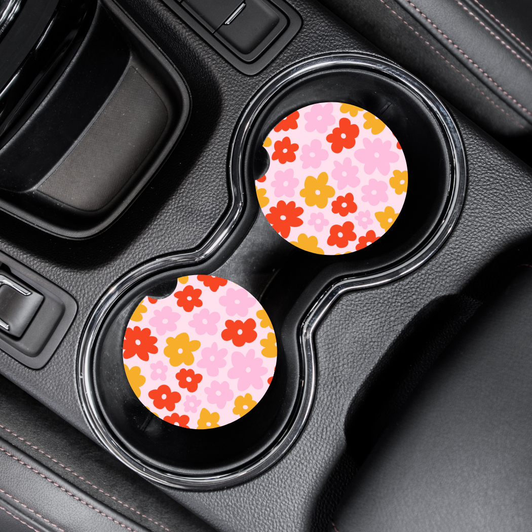 Car Coasters - Flowers