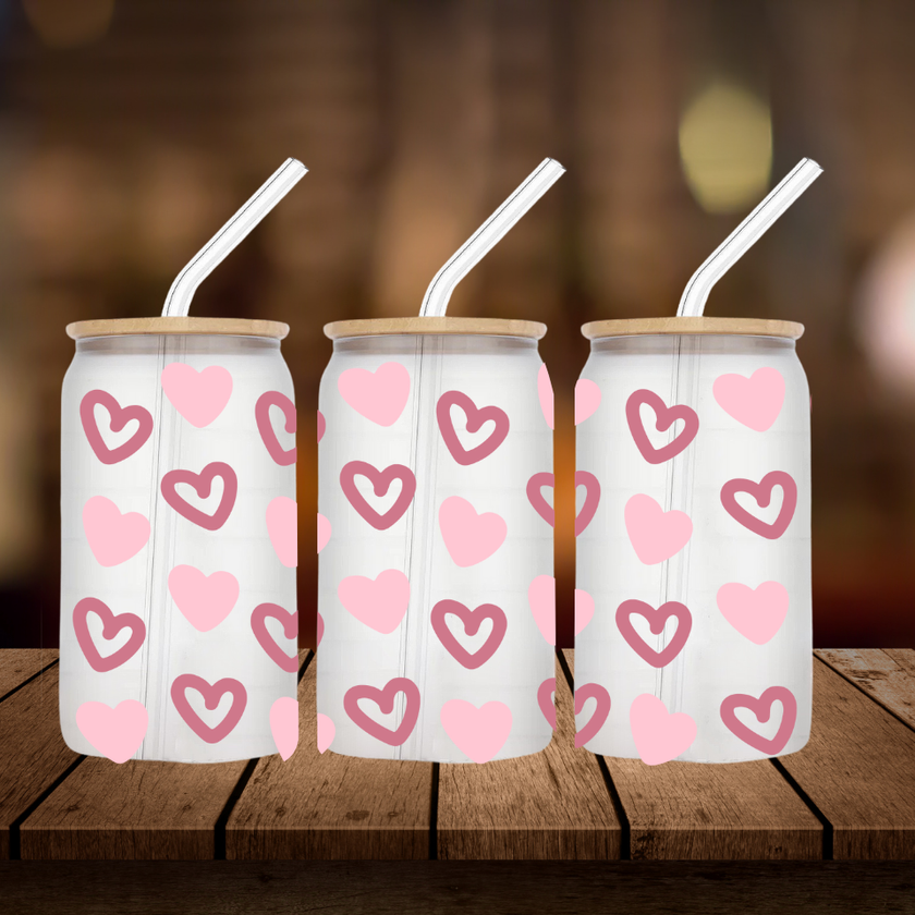 16oz Pink Hearts