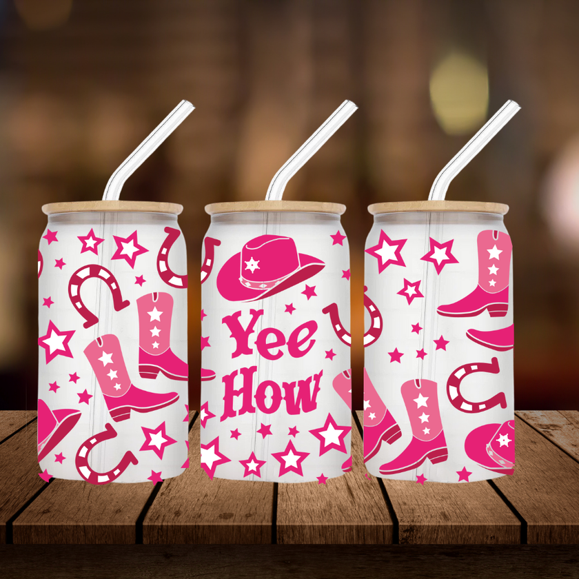 16oz Howdy Pink