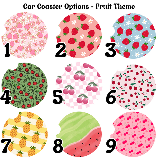 Car Coasters - Fruit Theme