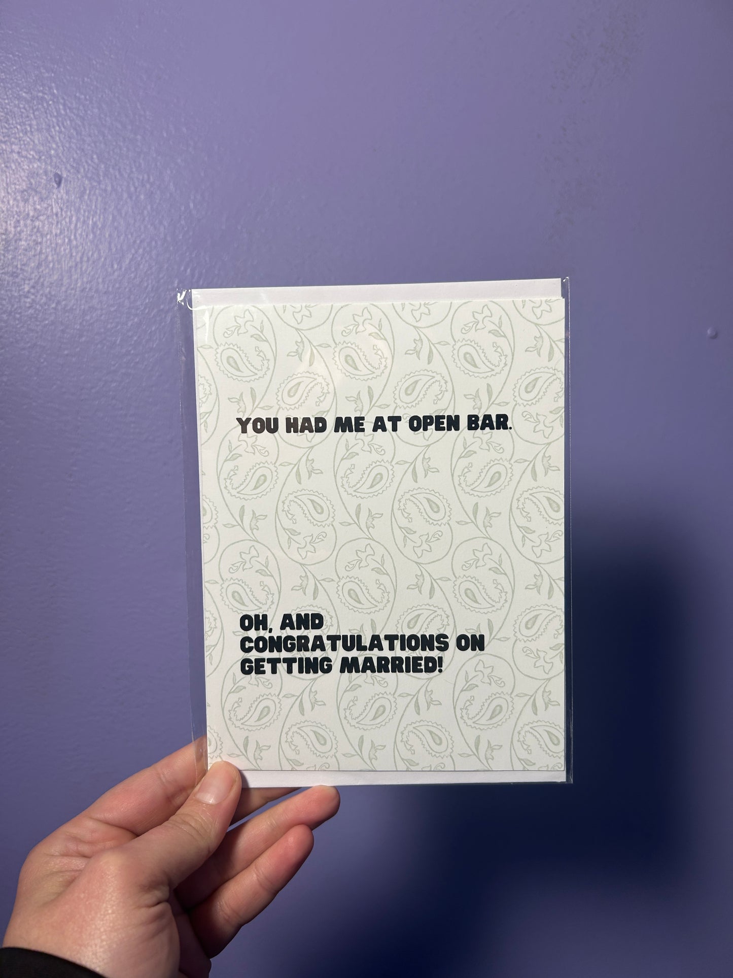 You Had Me At Open Bar