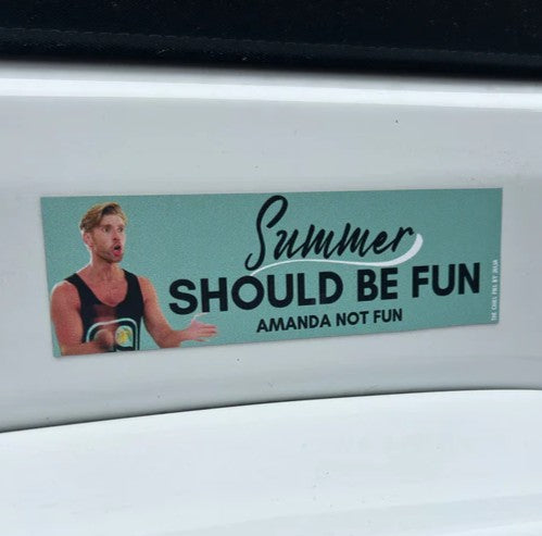 Summer Should Be Fun Magnetic Bumper Sticker