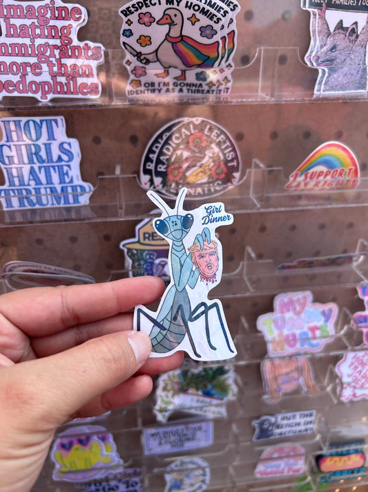 Girl Dinner Waterproof Sticker