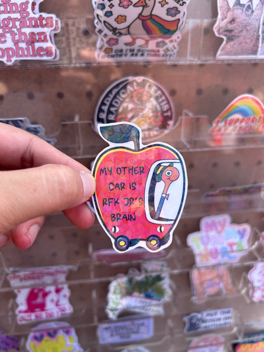 RFK Jr. Worm Brain Waterproof Sticker