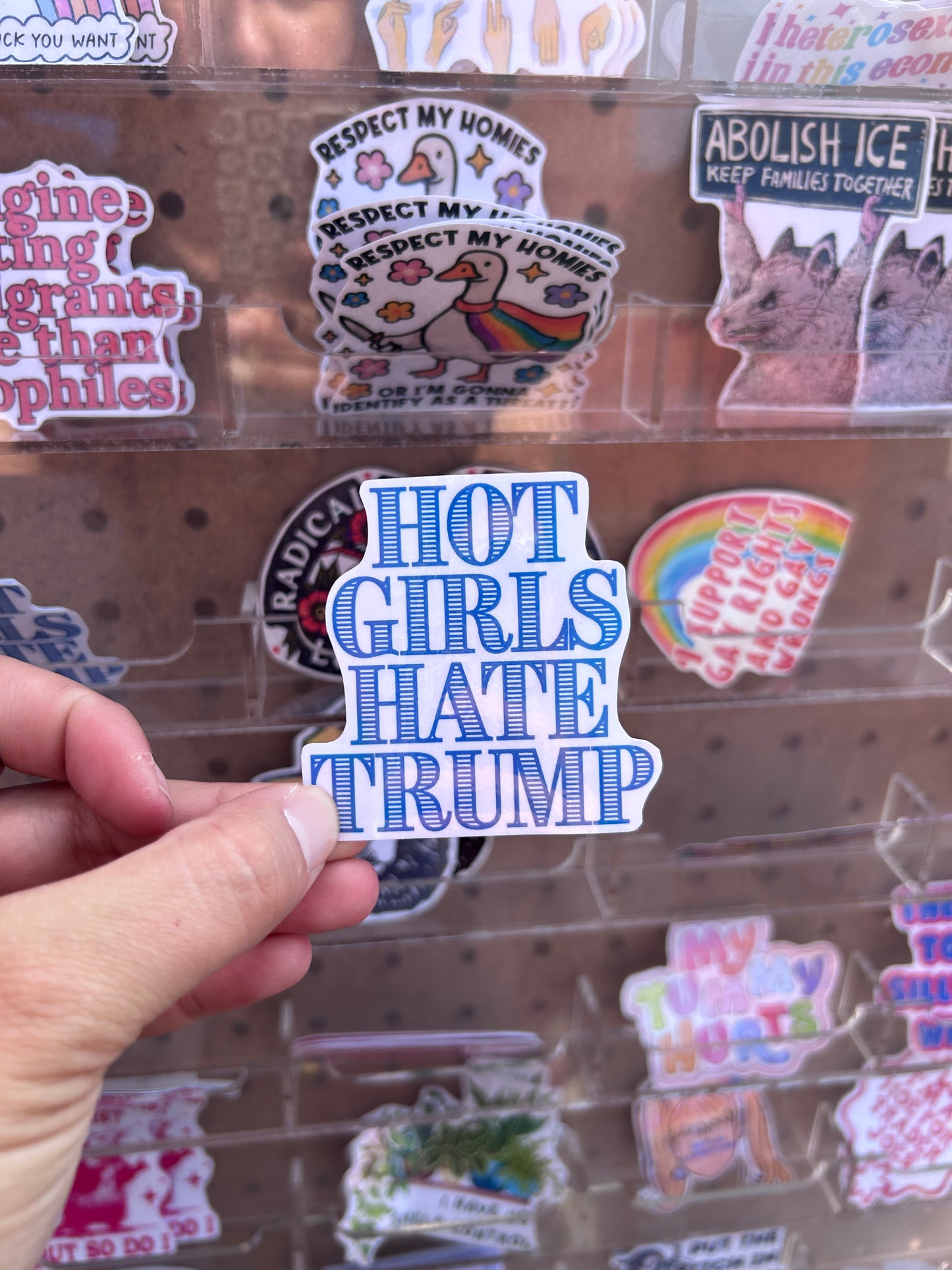 Hot Girls Hate Trump Waterproof Sticker