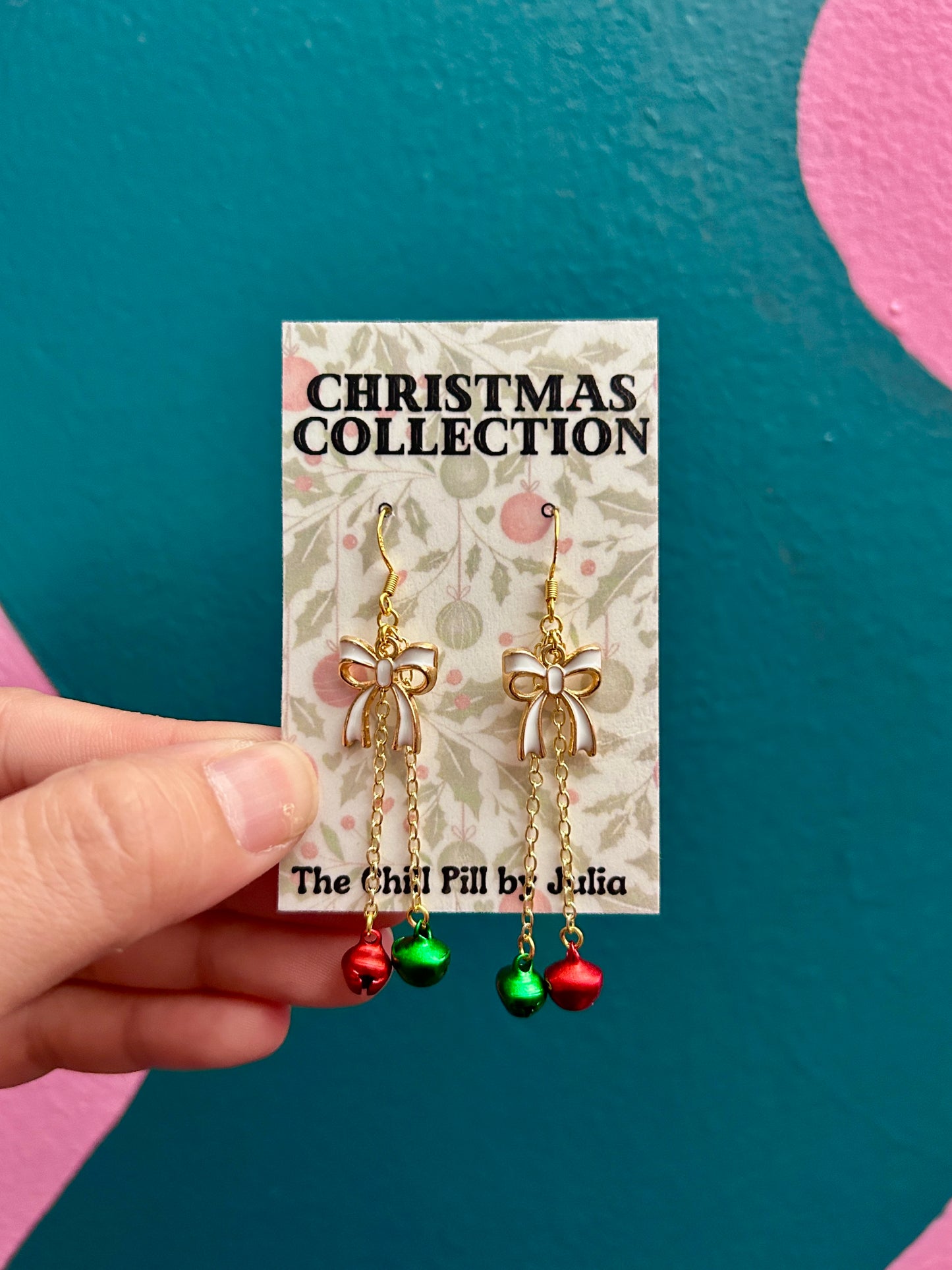 Beaded Bells and Bow Dangle