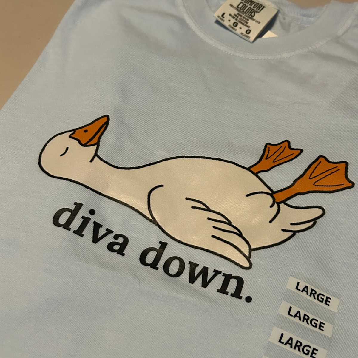 Diva Down Comfort Colors® Tshirt