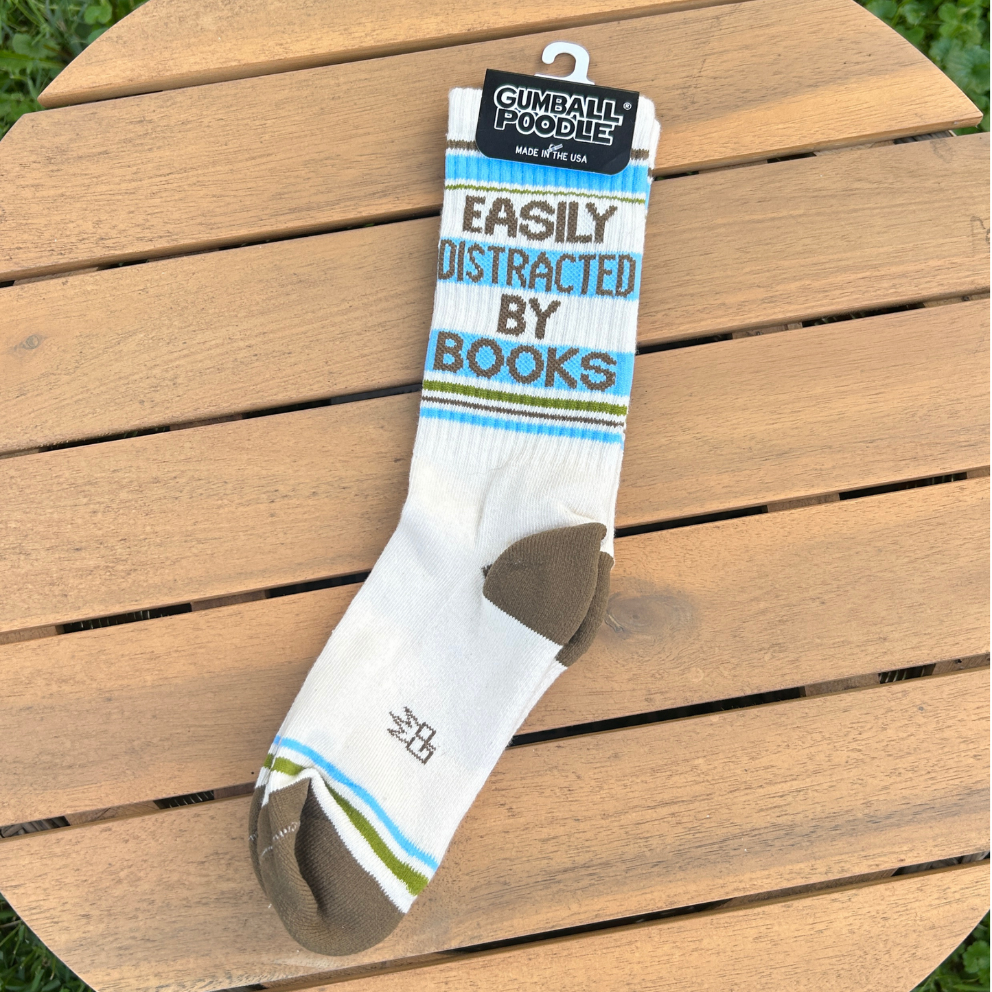 Easily Distracted By Books Gym Socks