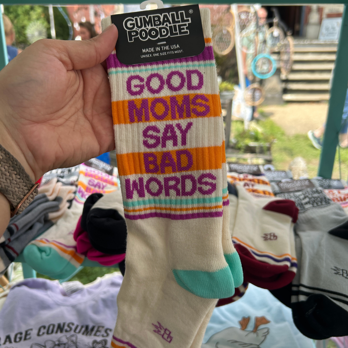 Good More Say Bad Words Gym Socks
