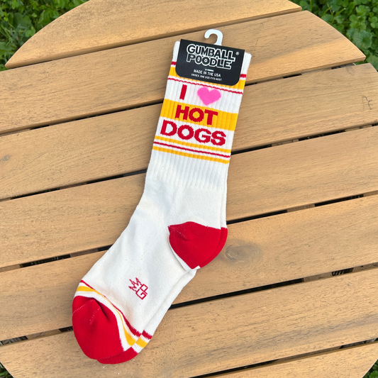 I ❤️ Hot Dogs Gym Socks