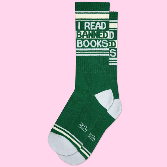 I Read Banned Books Gym Socks