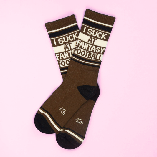 I Suck At Fantasy Football Gym Socks