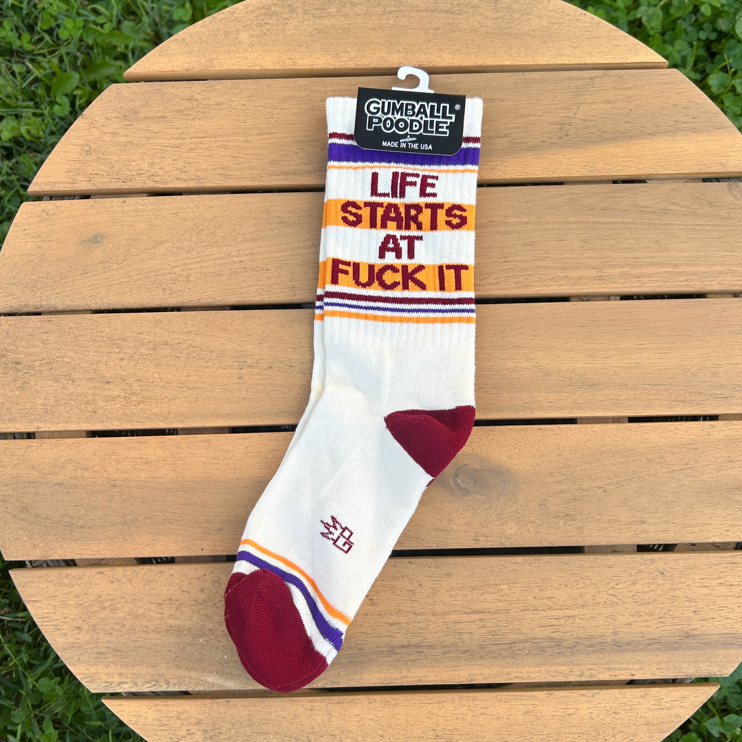 Life Starts at Fuck It Gym Socks